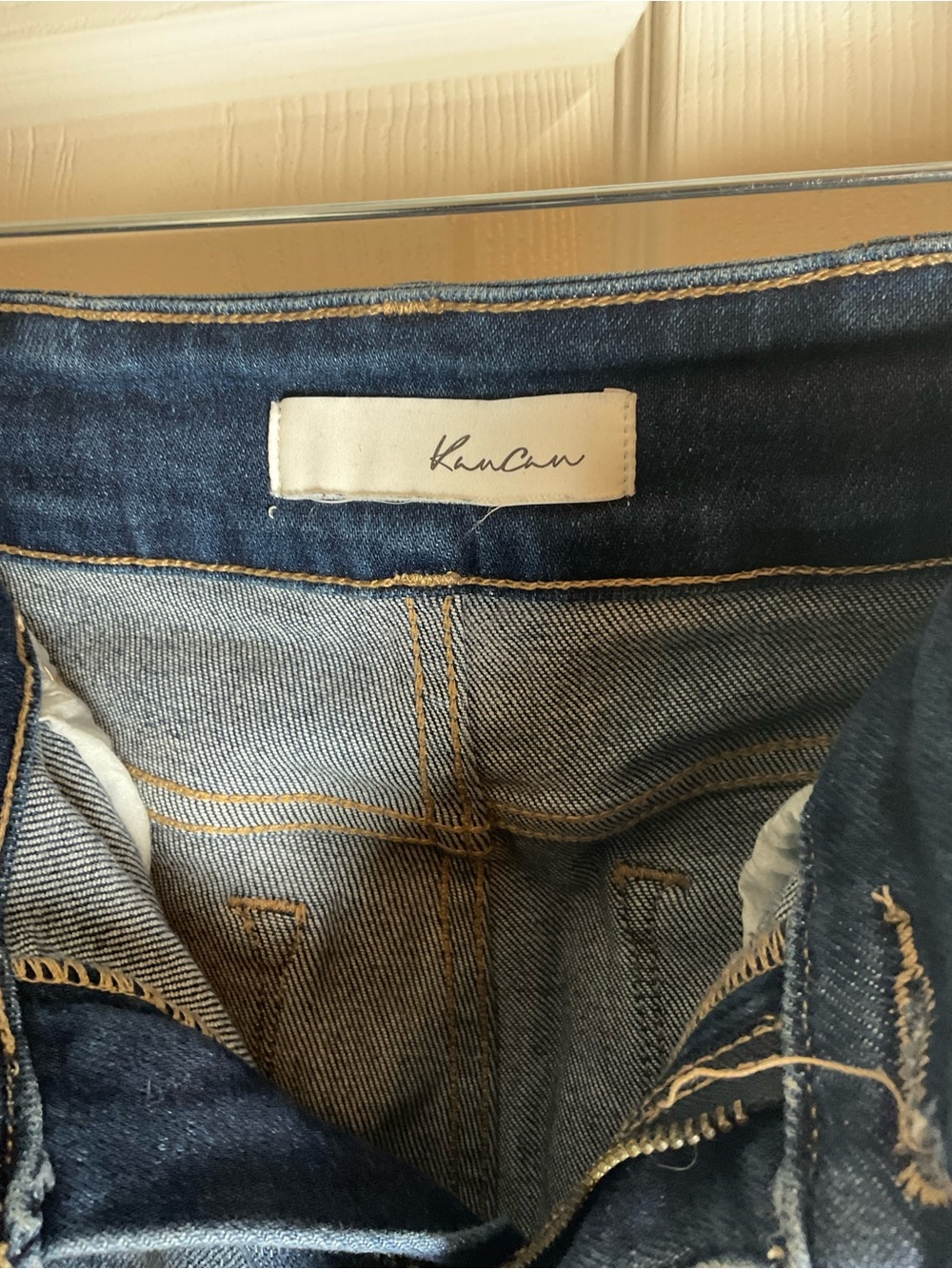 KanCan High Rise Distressed Straight Leg Jeans Size 5 / 26 - Picture 6 of 9